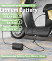 NOEIFEVO 113,4V 1A-12A Lithium-batterilader til 99,9V (96V) 27S Lithium-Li-Ion-Lipo-batteri, LCD-skærm, justerbar strøm