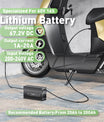 NOEIFEVO 67,2V 20A Lithium-Batterijlader voor 59.2V 60V 16S Lithium-Li-Ion-Lipo-batterij, LCD-display, instelbare stroom, lader voor E-bike, scooter, elektromotorfiets