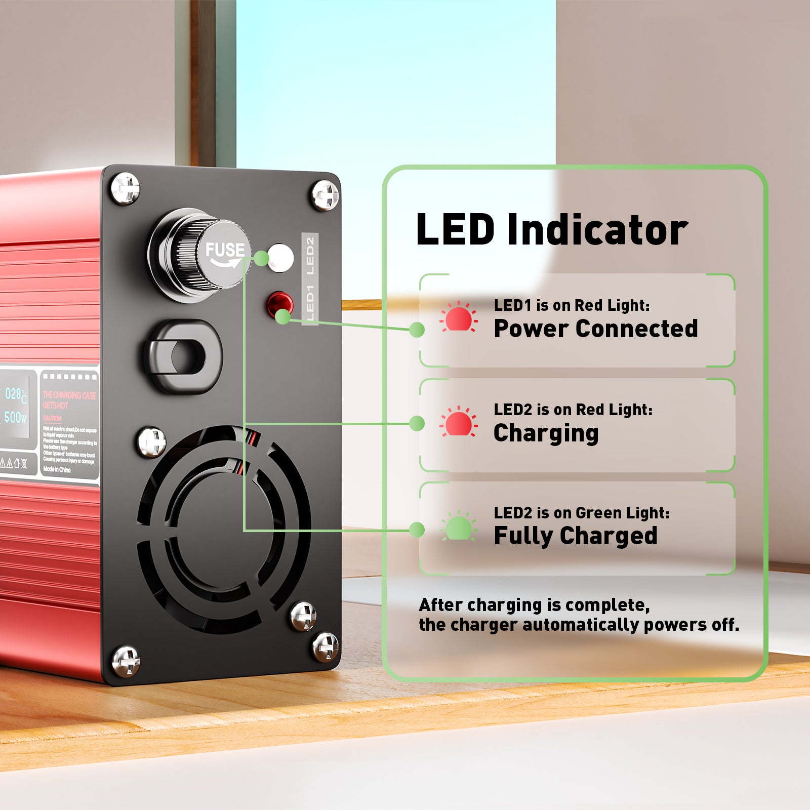 NOEIFEVO 88.2V 5A 21S litiumbatteriladdare, för 21S 77.7V Li-Ion-batteri, LED-skärm, för elcykel, skoter, båt och bil