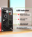 NOEIFEVO 14.6V 10A LiFePO4 Batterie-Ladegerät für 4S 12V 12.8V LiFePO4 Batterie, mit LCD-Anzeige, Kühlventilator, automatischer Abschaltung(RED)