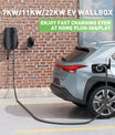 Noeifevo Q5 7KW 11KW 22KW EV Wallbox ladestation, 5M opladningskabel vandtæt