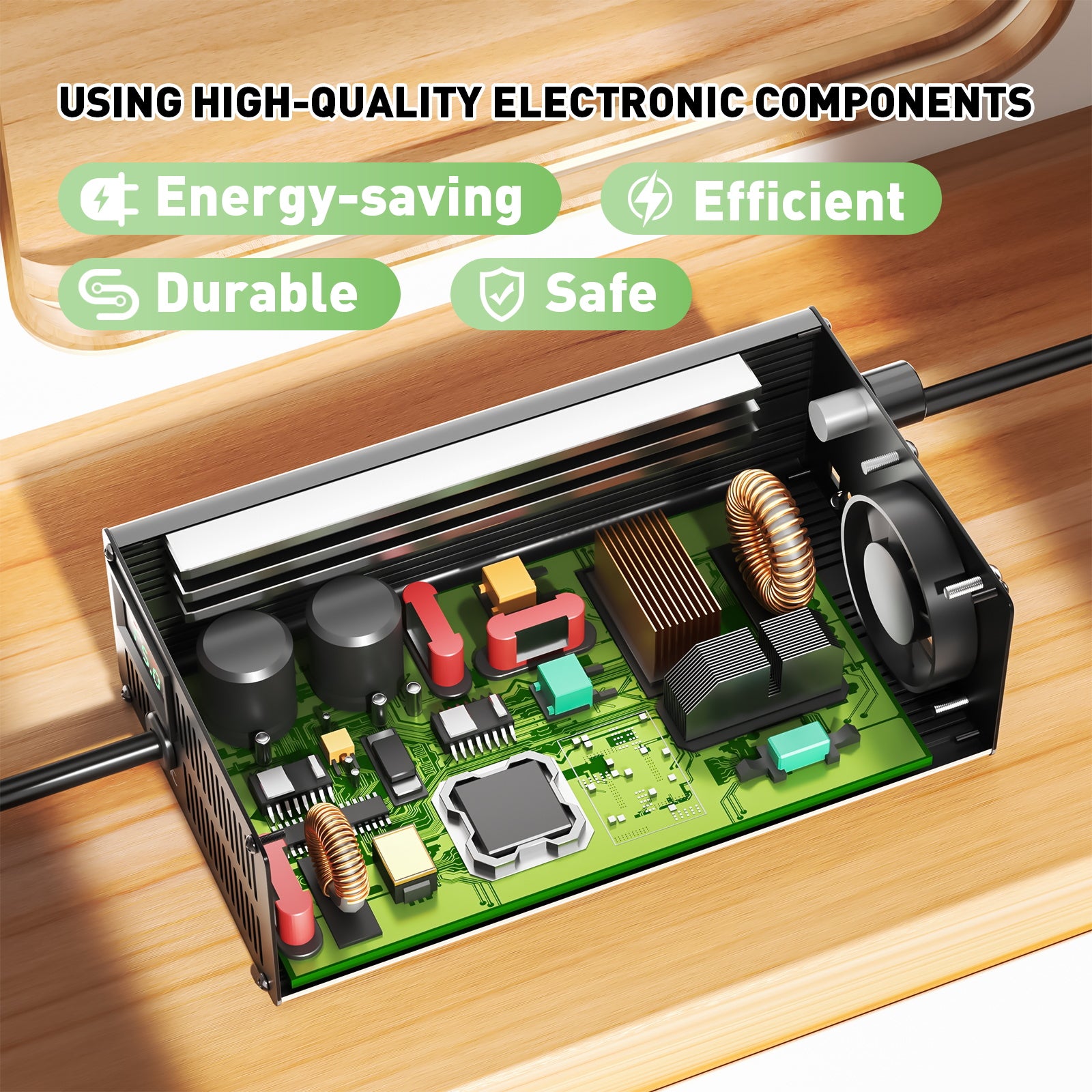 NOEIFEVO 84V 20A Ładowarka do baterii litowych dla baterii 74V 20S Li-Ion-Lipo, z wyświetlaczem LCD, regulowanym prądem, ładowarka do rowerów elektrycznych, skuterów, motocykli elektrycznych