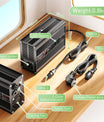 NOEIFEVO 14.6V 10A LiFePO4 Batterie-Ladegerät für 4S 12V 12.8V LiFePO4 Batterie,Kühlventilator, automatischer Abschaltung（BLACK）