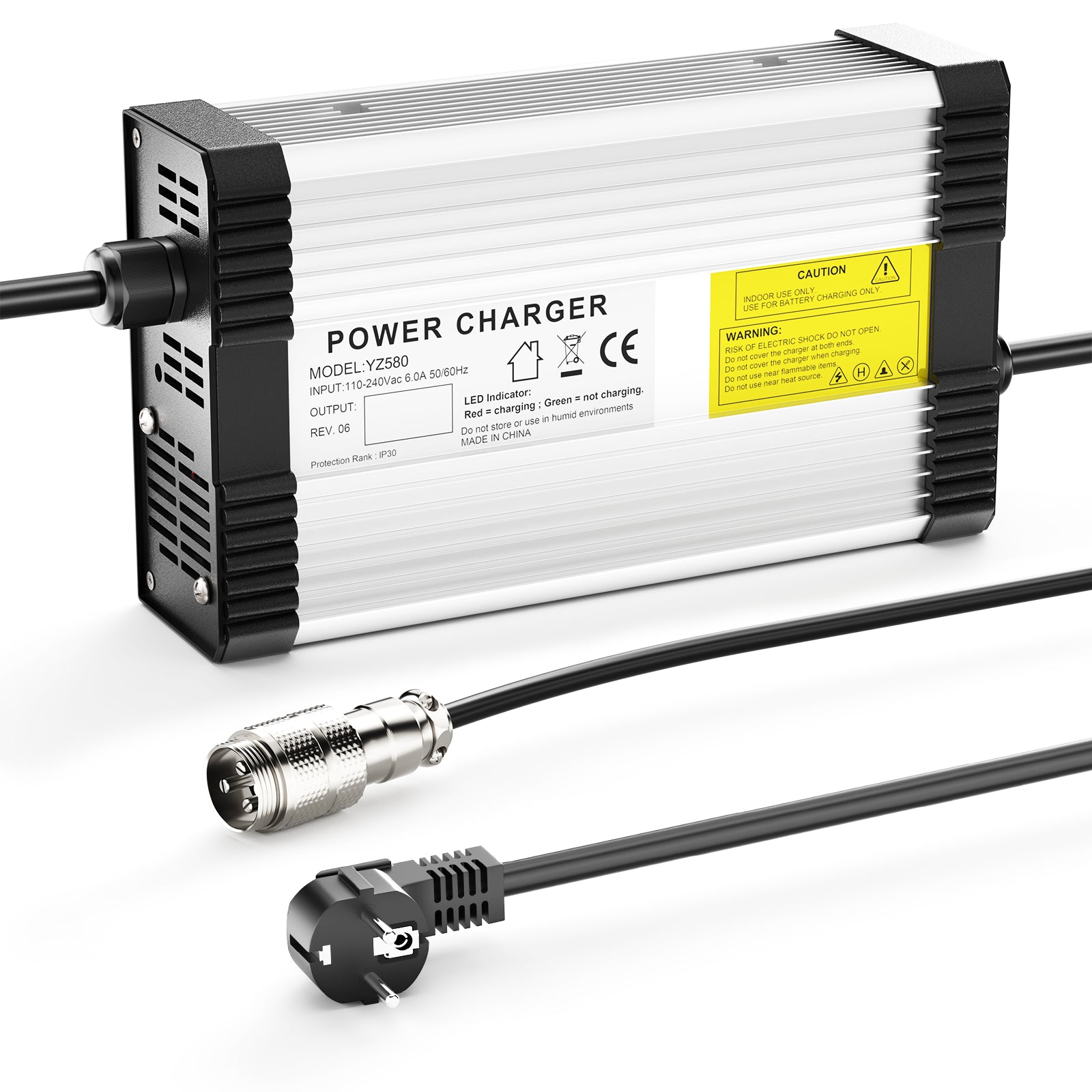 NOEIFEVO 96.6V 4A Lithium-Batterieladegerät für 23S 84V 85.1V  Lithium  Batterie,mit Kühlventilator, automatische Abschaltung.