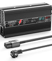 NOEIFEVO 54.6V 8A Caricabatterie al Litio per Batteria 13S 48.1V, con Display LED, Involucro in Alluminio, Ventola