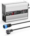 מטען ליתיום NOEIFEVO 54.6V 2A 2.5A 3A עבור סוללות Li-Ion Lipo 13S 48.1V, מאוורר קירור, כיבוי אוטומט