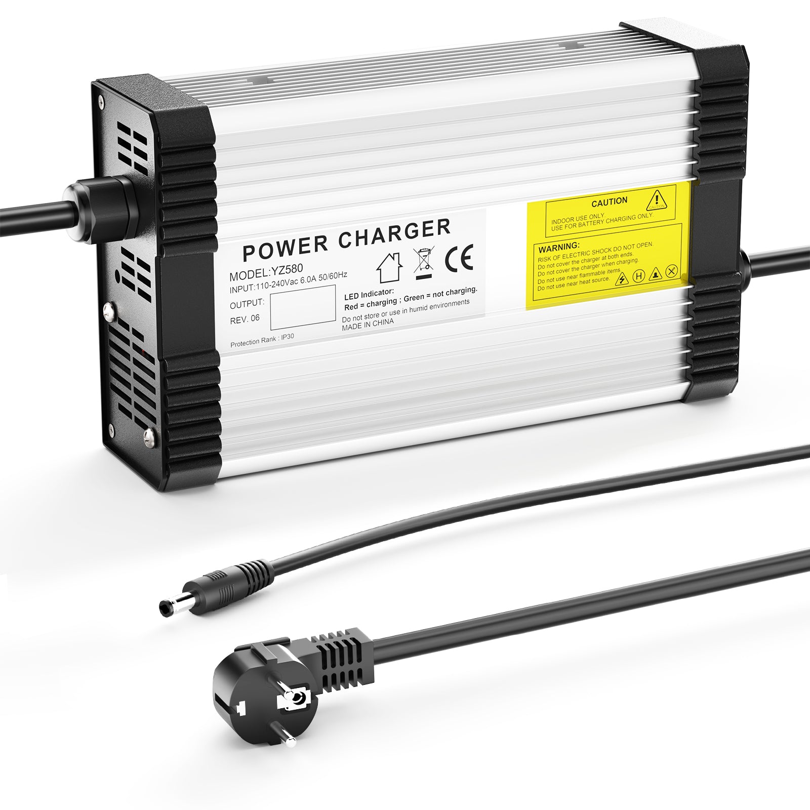 NOEIFEVO 96.6V 4A Lithium-Batterieladegerät für 23S 84V 85.1V  Lithium  Batterie,mit Kühlventilator, automatische Abschaltung.