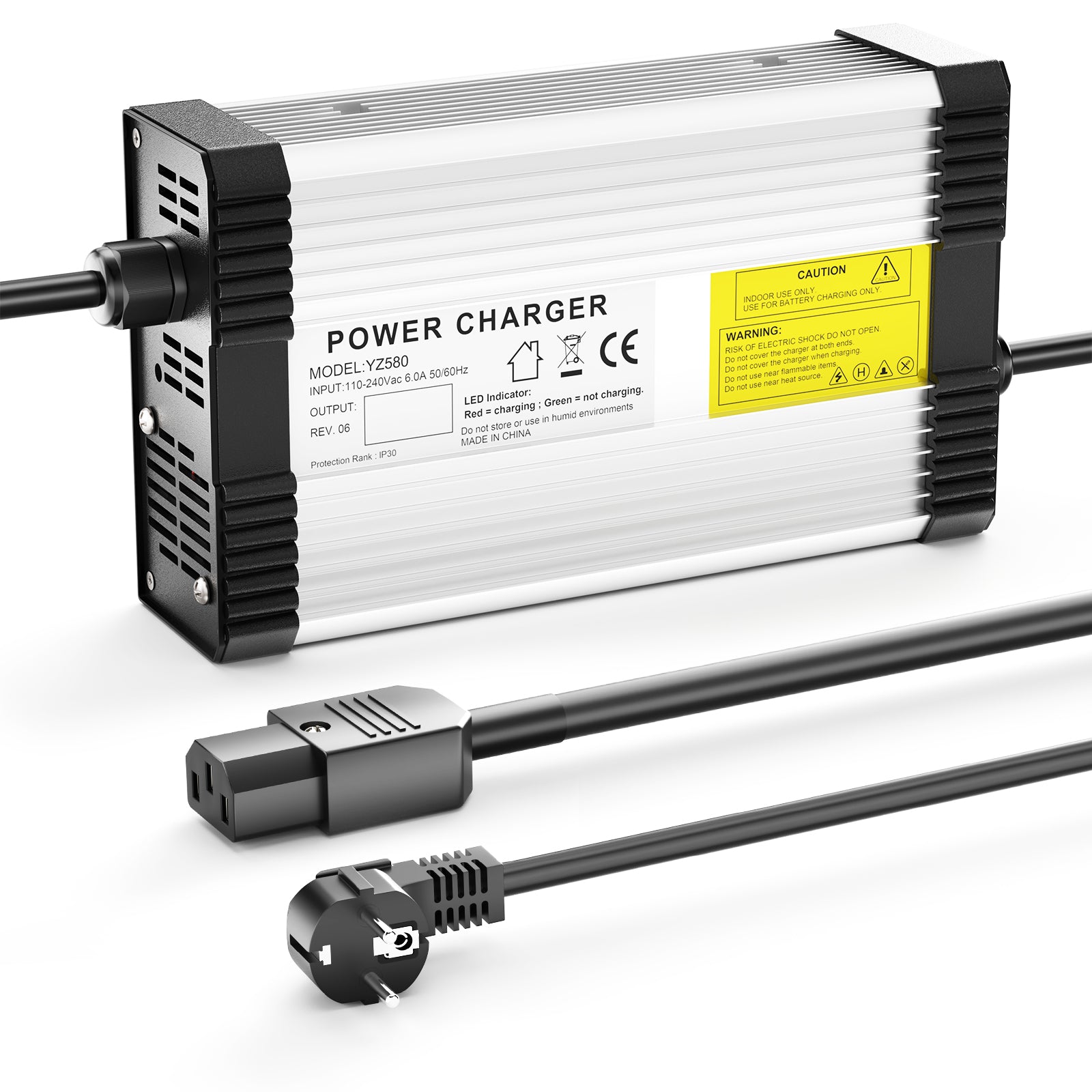 NOEIFEVO 96.6V 4A Lithium-Batterieladegerät für 23S 84V 85.1V  Lithium  Batterie,mit Kühlventilator, automatische Abschaltung.