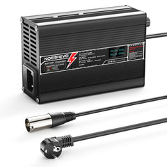 Carregador de bateria de lítio NOEIFEVO 24V 8A LiFePO4, tensão de carga 29.2V, com ventilador, caixa de alumínio, tela LCD