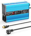 NOEIFEVO 12.6V 10A מטען ליתיום עבור סוללות 3S 11.1V Li-Ion Lipo, מאוורר קירור, כיבוי אוטומטי (כחול)