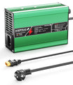 NOEIFEVO 29.4V 5A Cargador de litio para baterías Li-Ion Lipo 7S 25.9V, ventilador de refrigeración, apagado automático (VERDE)