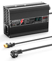 NOEIFEVO 37.8V 2A 3A 3.5A 4A carregador de lítio para baterias Li-Ion Lipo 9S 33.3V, ventilador de resfriamento, desligamento automático (PRETO).