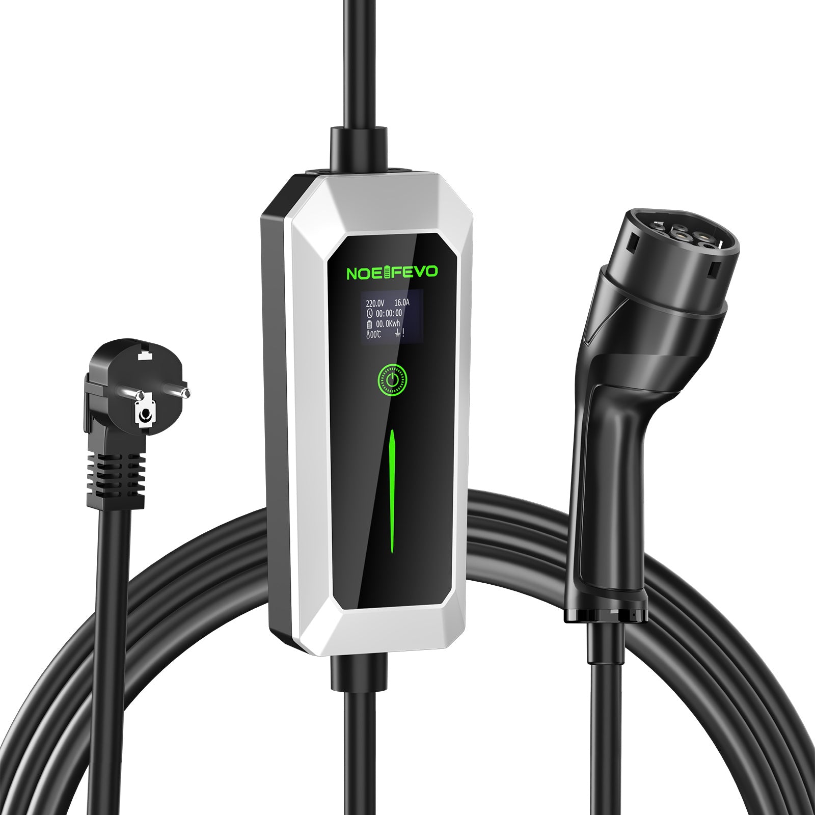 NOEIFEVO Typ 2 3.5 kW EV-Ladegerät, mobiles EV-Ladekabel mit Schuko, 5 –  Smart LifePO4 Batterie & Heimspeicherung von Energie & Intelligentes  Ladegerät