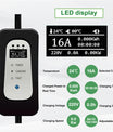 10Meters Portable Typ 2 3.7KW 16A EV Ladegerät, Home EV Ladekabel mit Schuko