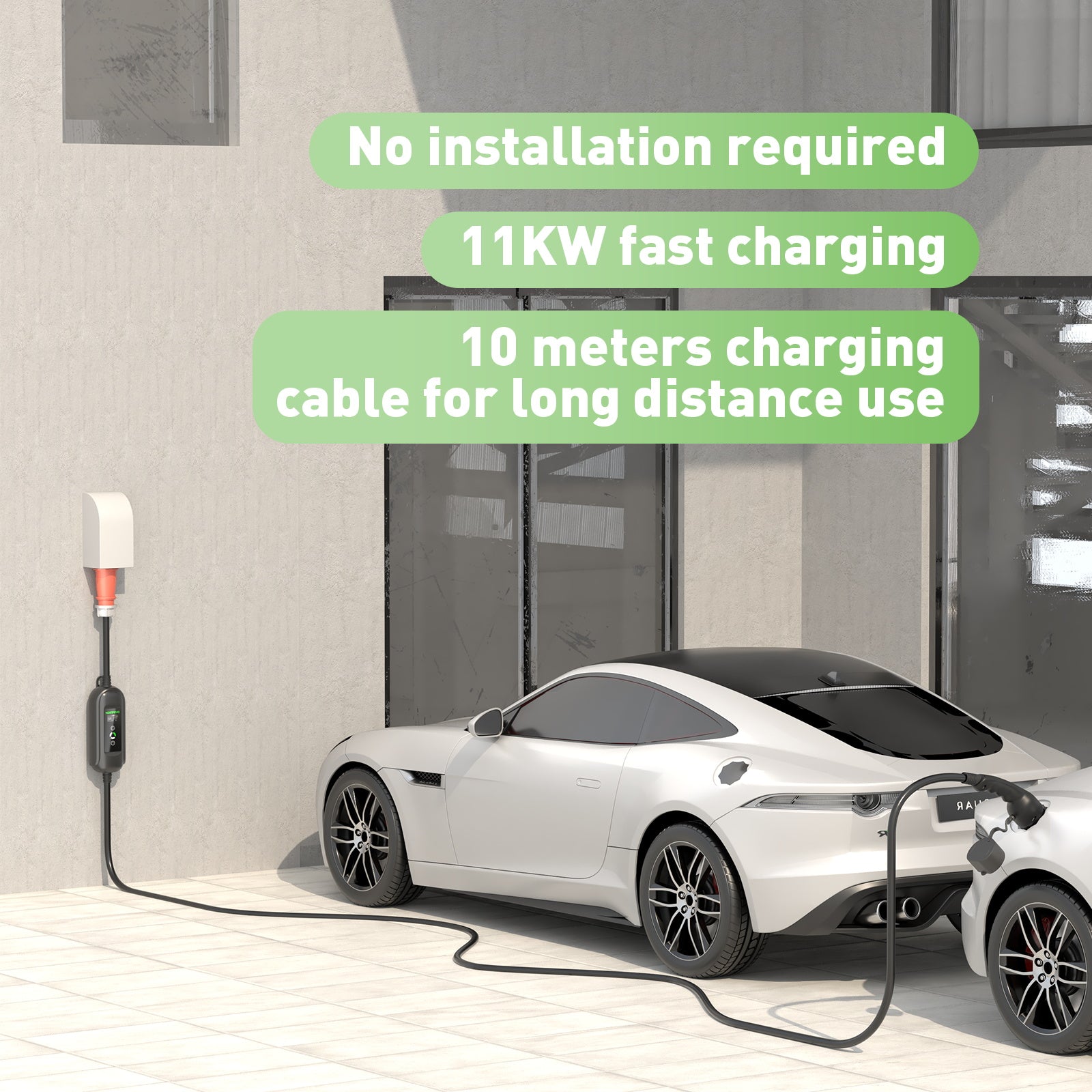 Noeifevo Power Fast Charging Cable 11kW 16A Type 2 to CEE EV