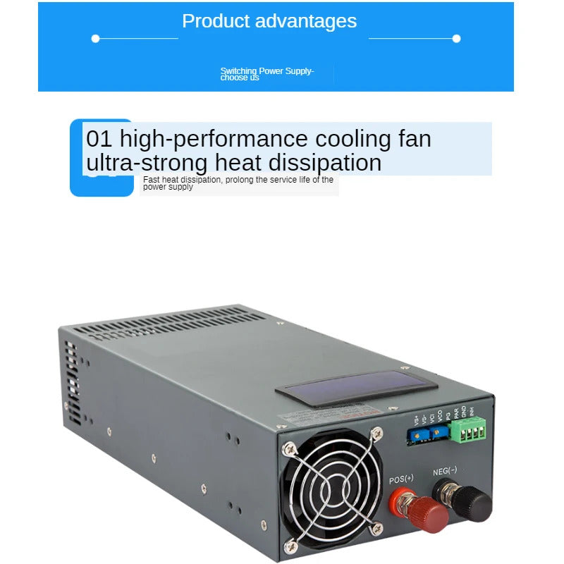 NOEIFEVO 90V 80V 60V 48V 36V 30V 15V, justerbart spænding og strøm, universel batterilader, velegnet til alle typer lithium-LiPO-LiFePO4 blybatterier.