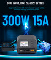 M6AC Cargador Inteligente de Doble Canal, 100W AC/300W DC, Cargador de Balance de 15A para Baterías LiPo, LiHV, LiFe, Lion, NiMh, Pb, con Pantalla IPS LCD de 2,0