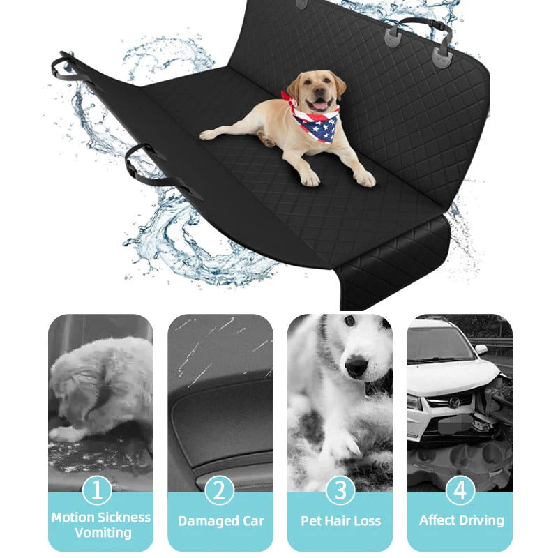 NOEIFEVO CA02 Funda para asiento de coche para perros Protector impermeable para asiento trasero de coche hamaca transportadora para perros de viaje para mascotas