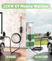 22KW 32A 3 Phase Mobile EV Wallbox, Typ 2 Schnellladegerät für Elektrofahrzeuge, 5Meter Kabel, CEE 32A Stecker