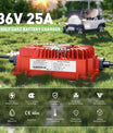 NOEIFEVO 36V 25A golfvogn batterioplader med EZGO TXT D stik til blysyrebatterier, AGM, gel